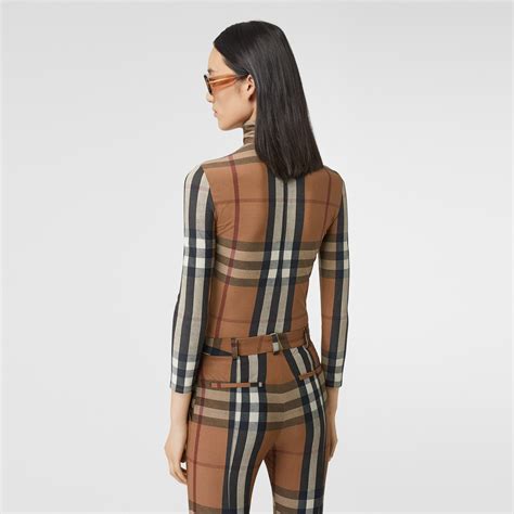 burberry check stretch top